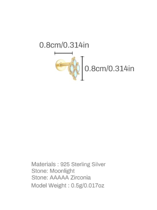 Single Gold 6 925 Sterling Silver Cubic Zirconia Heart Dainty Single Earring