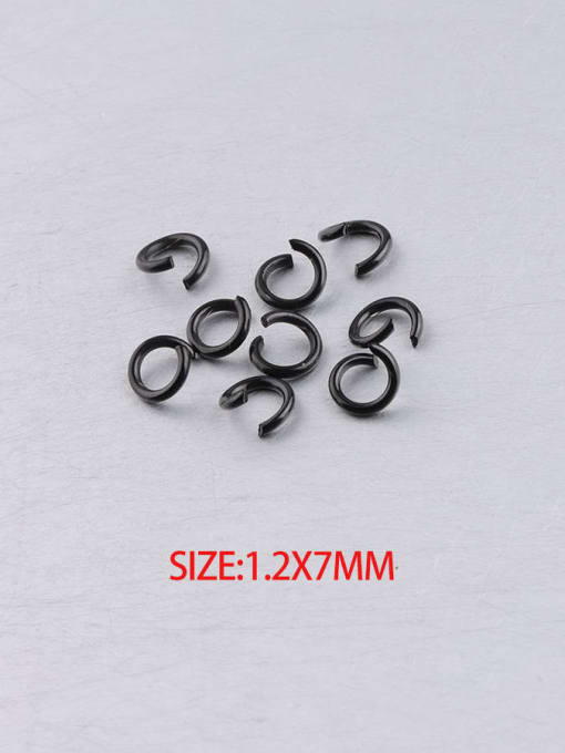 black 100pcs Stainless steel open ring single ring accessories