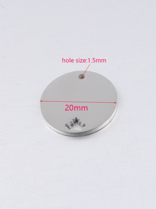 Steel hollow crown Stainless steel hollow heart small crown disc pendant tag