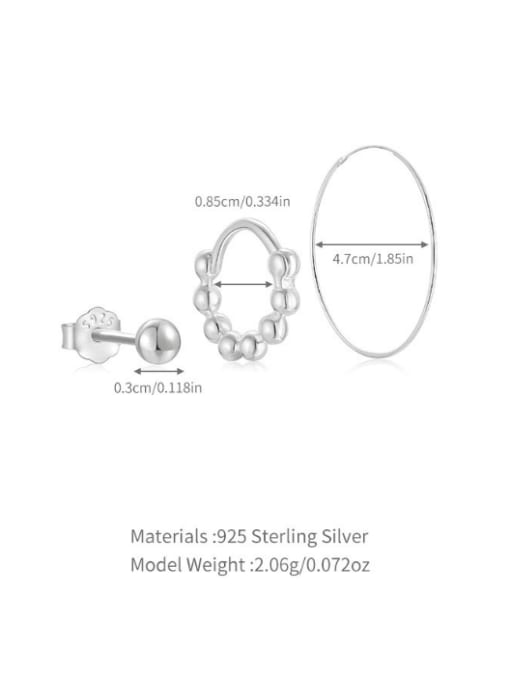 YUANFAN 925 Sterling Silver Geometric Minimalist Hoop Earring 2