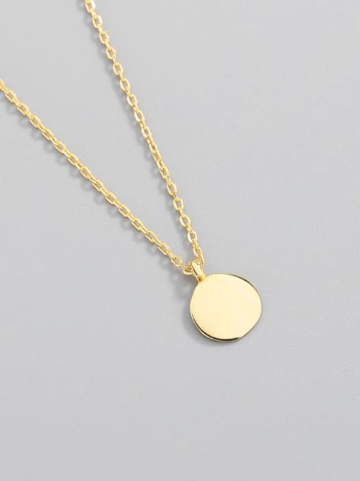 Gold 925 Sterling Silver Geometric Minimalist Necklace