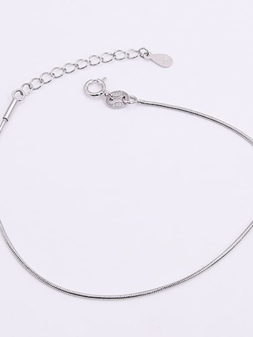Silver Plated Platinum strip S925 Sterling Silver Turnbuckle Head Bracelet