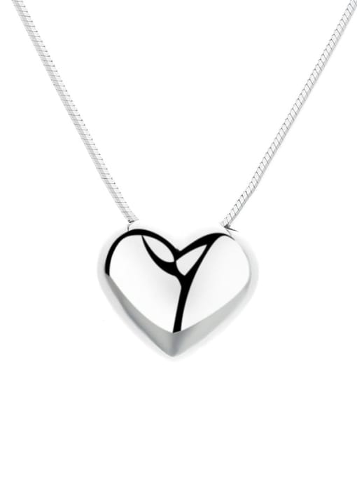D069 big love about 12.1g 925 Sterling Silver Heart Minimalist Necklace