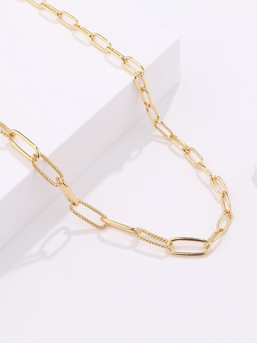 A2275 gold single chain 925 Sterling Silver Shell Geometric Minimalist Necklace