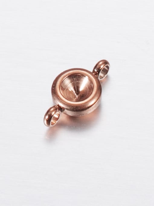 Dh021 rose gold (6.5mm) Stainless Steel Birthstone Bottom Support