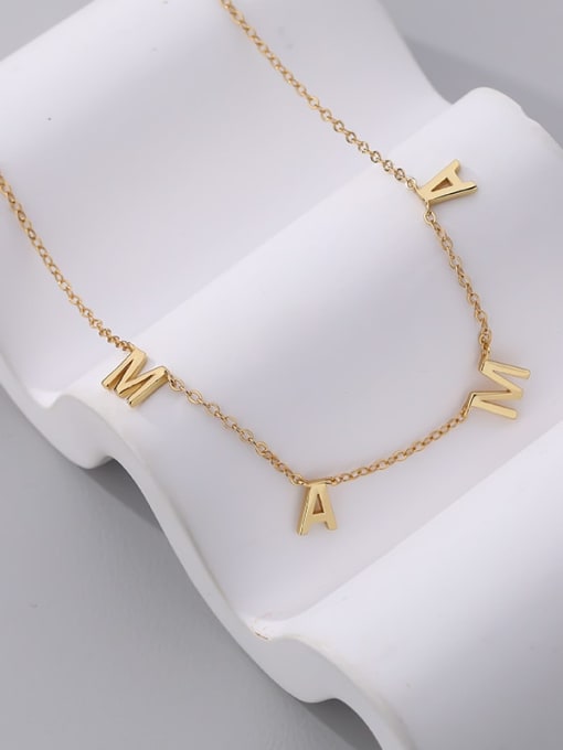 A2550 Gold 925 Sterling Silver Letter Minimalist Necklace