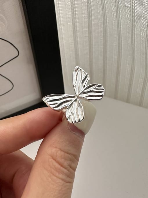 11JZ52 925 Sterling Silver Butterfly Trend Band Ring