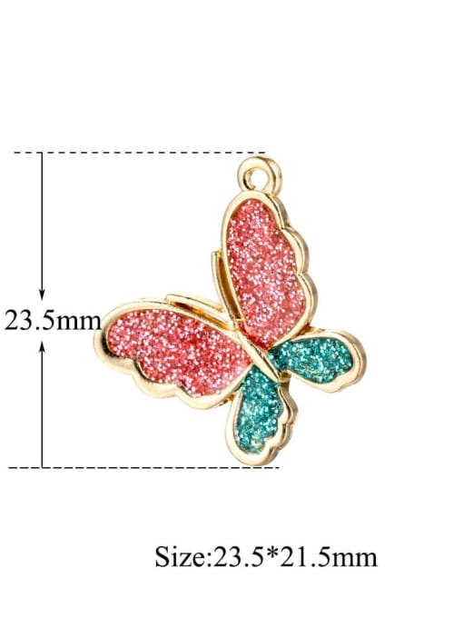 FTime Alloy Gold Plated Butterfly Charm Height : 23.5 mm , Width: 21.5 mm 2