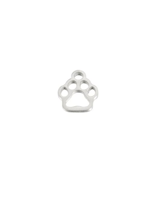 Steel color Cat paw Stainless steel Minimalist Pendant