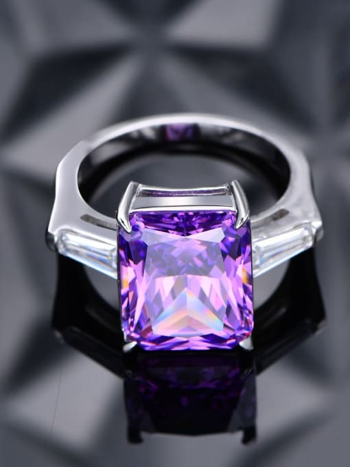 Violet 13 925 Sterling Silver High Carbon Diamond Geometric Dainty Band Ring