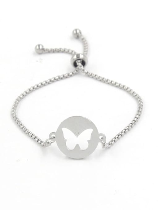 3 Titanium Steel Heart Angel Butterfly Minimalist Bracelet