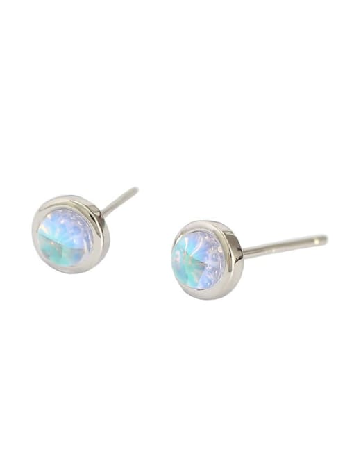 ACEE 925 Sterling Silver Turquoise Geometric Minimalist Stud Earring 0