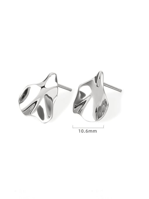 PNJ-Silver 925 Sterling Silver Geometric Minimalist Stud Earring 2
