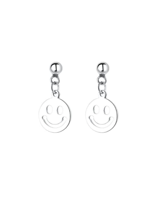TAIS 925 Sterling Silver Smiley Vintage Drop Earring 0