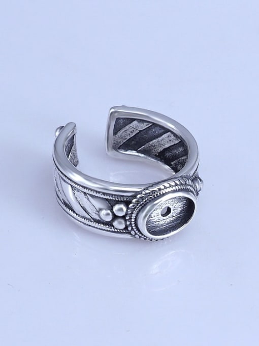 Supply 925 Sterling Silver Geometric Ring Setting Stone size: 6*8mm 2