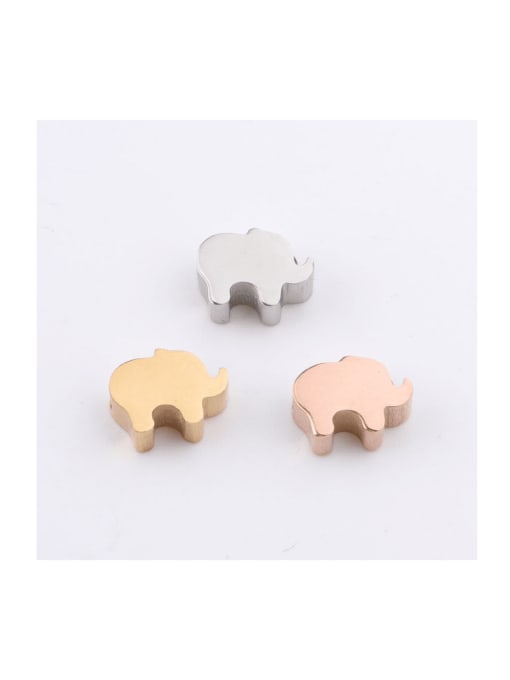 MEN PO Stainless steel Elephant Small beads Minimalist Findings & Components