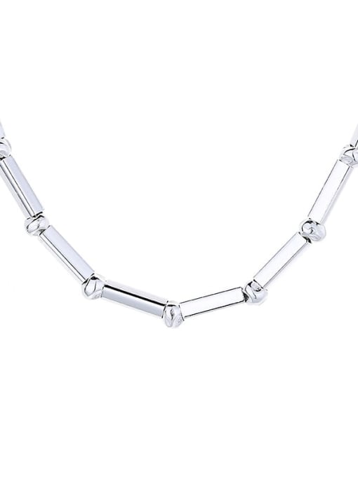 497L necklace approximately 17.5g 925 Sterling Silver Trend Geometric  Bracelet and Necklace Set