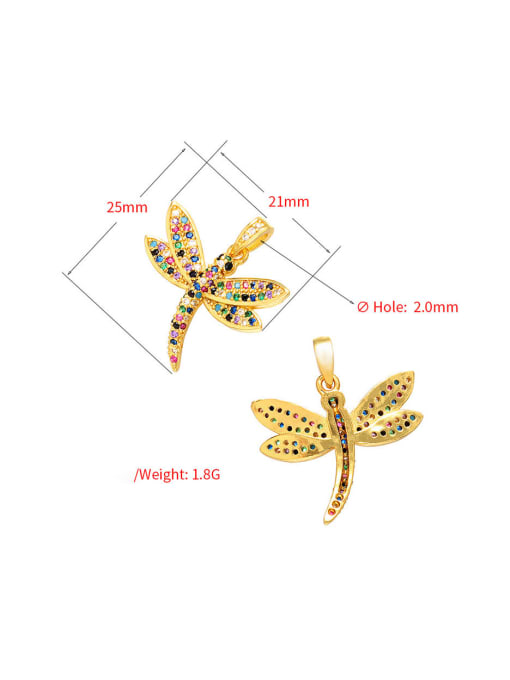 KOKO Copper Color Diamond Dragonfly Micro Setting Pendant 1