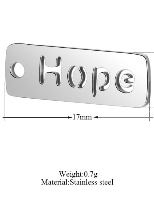 FTime Stainless steel Message Charm Height : 17 mm , Width: 6 mm 1