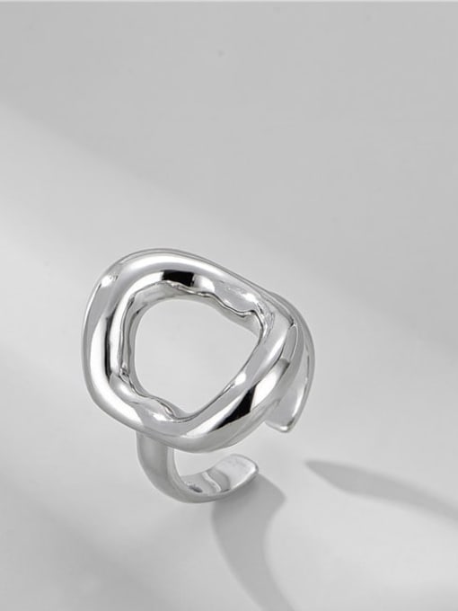 ARTTI 925 Sterling Silver Hollow Geometric Minimalist Band Ring 3