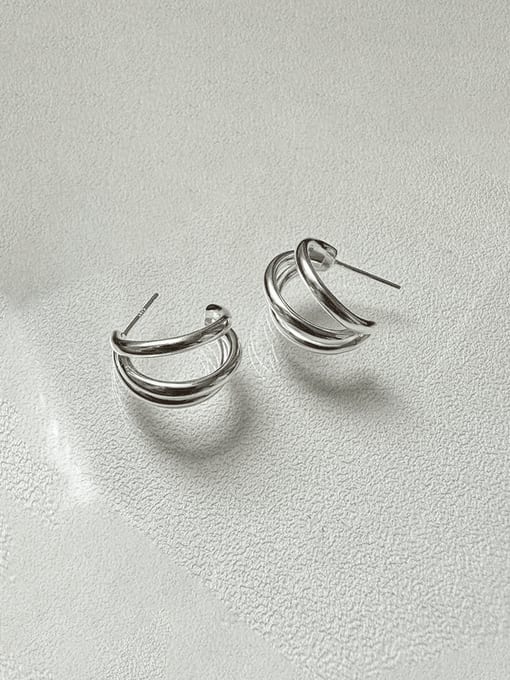 ARTTI 925 Sterling Silver Geometric Minimalist Stud Earring