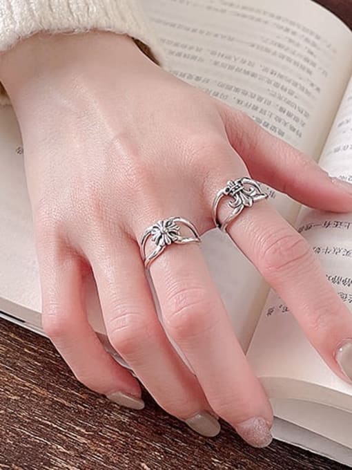 TAIS 925 Sterling Silver Anchor Vintage Stackable Ring 1