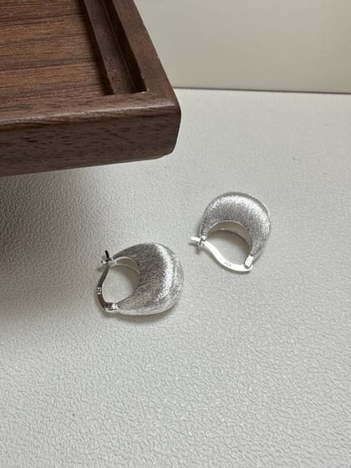 ARTTI 925 Sterling Silver Geometric Minimalist Huggie Earring 0