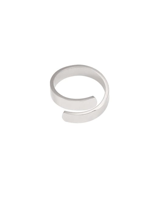 MEN PO Stainless steel Geometric Minimalist Band Ring 0
