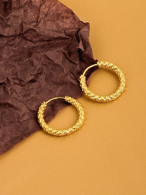 18k Gold (Large) 925 Sterling Silver Geometric Minimalist Huggie Earring