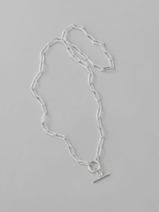 ARTTI 925 Sterling Silver Hollow Geometric Chain Minimalist Necklace 0
