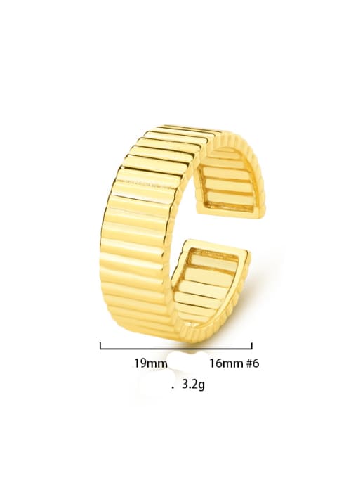 K1024 Gold 925 Sterling Silver Geometric Minimalist Band Ring