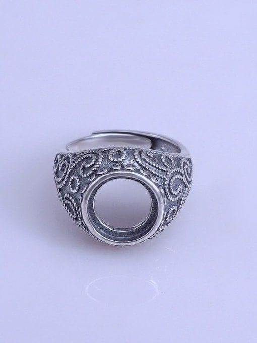 Supply 925 Sterling Silver Round Ring Setting Stone size: 11*11mm 1