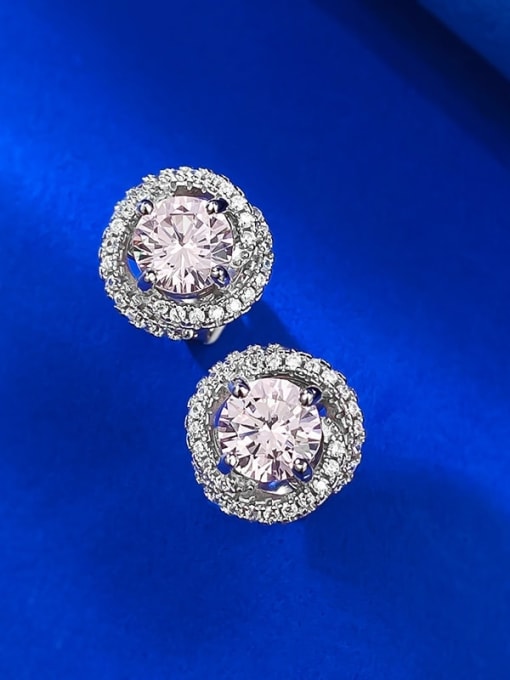 M&J 925 Sterling Silver Cubic Zirconia Crown Dainty Stud Earring 1