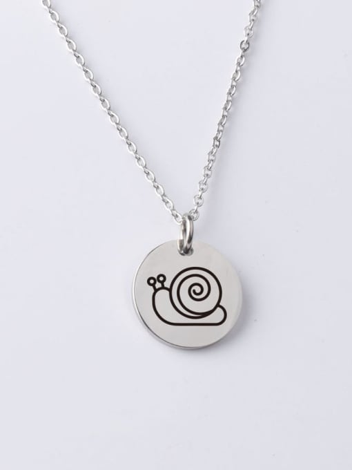 Steel yp001 66 20mm Stainless steel simple disc necklace pendant