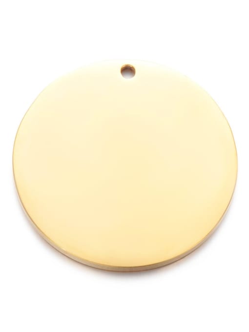 golden Stainless steel Round Charm Diameter :25 mm