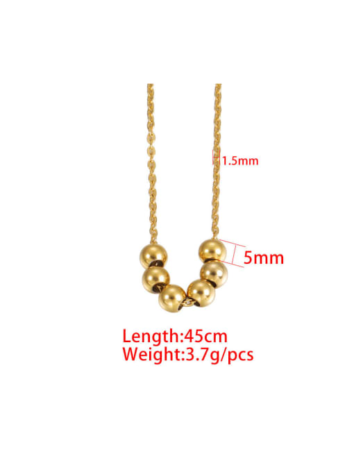 MEN PO Stainless steel Geometric Round Bead Pendant Minimalist Necklace 1