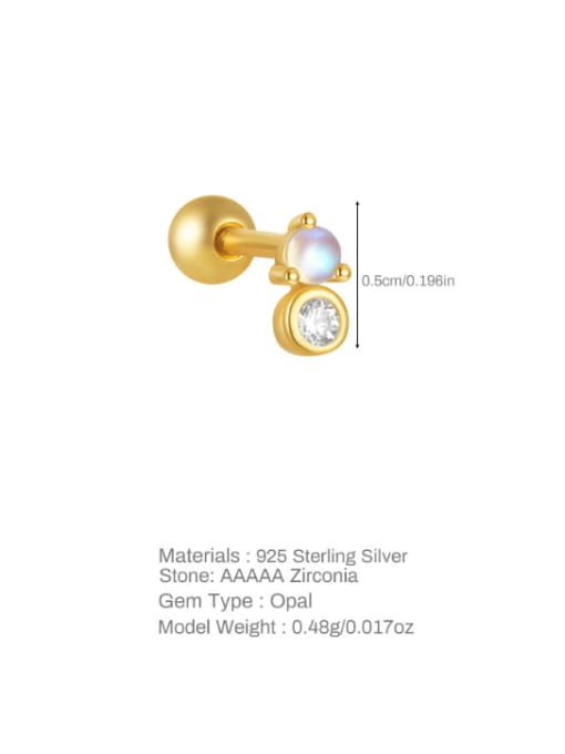 Single Gold 6 925 Sterling Silver Cubic Zirconia Bowknot Dainty Single Earring