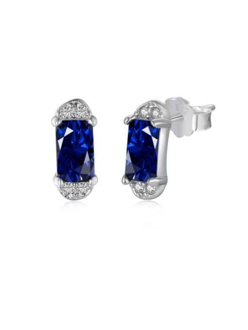 DY110129 S W BU 925 Sterling Silver Geometric Luxury Stud Earring