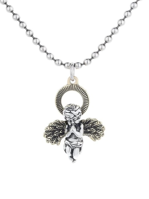 078pf single Pendant: About 4.5g 925 Sterling Silver Angel  Vintage Pendant