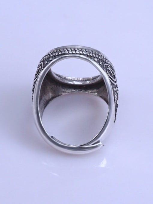 Supply 925 Sterling Silver Geometric Ring Setting Stone size: 16*22mm 2