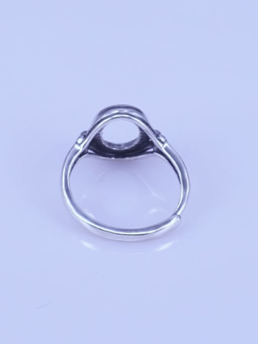 Supply 925 Sterling Silver 18K White Gold Plated Oval Ring Setting Stone size: 8*10mm 2