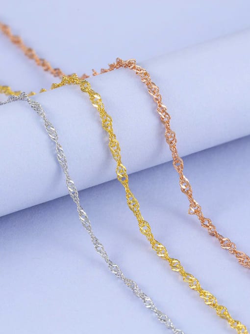 Supply 925 Sterling Silver Lengthen Water Wave Chain 0