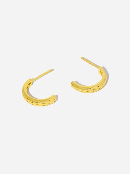E3453 gold 925 Sterling Silver Geometric Minimalist Stud Earring