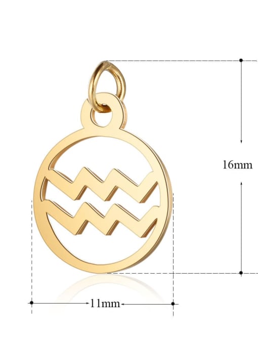 FTime Stainless steel Gold Plated Constellation Charm Height : 11 mm , Width: 16 mm 3