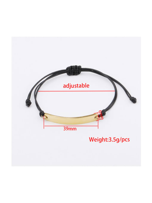 MEN PO Stainless steel Geometric Weave Minimalist Adjustable Bracelet 1