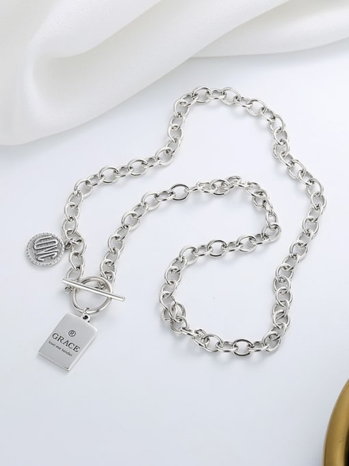 TAIS 925 Sterling Silver Geometric Vintage Necklace 2