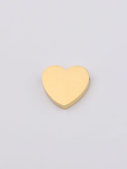 golden Stainless steel love heart-shaped beads