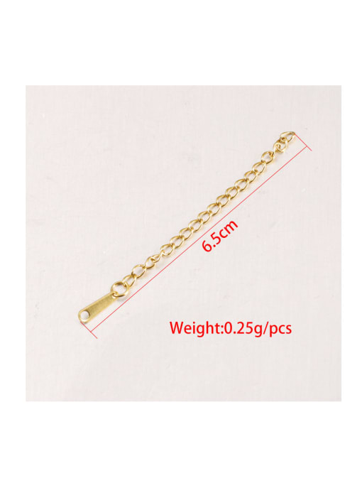 MEN PO Stainless steel 6.5 cm extension chain with tag 2