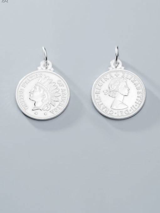 FAN 925 Sterling Silver coin Charm Height : 18 mm , Width: 18 mm 0