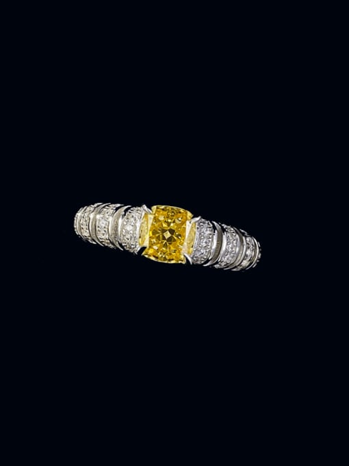 M&J 925 Sterling Silver High Carbon Diamond Geometric Luxury Band Ring 1
